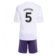 Manchester United Harry Maguire #5 Bortedraktsett Barn 2025-26 Kortermet (+ korte bukser)